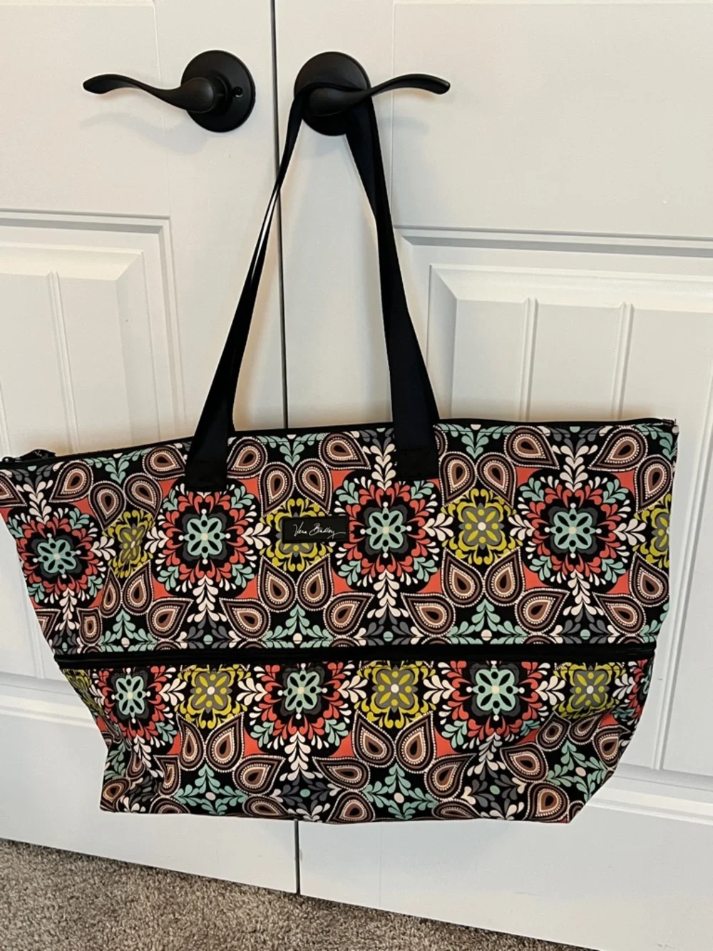 Vera Bradley Sierra Bundle 2 Pc Tote‎ + Crossbody Floral Medallion Travel Bag
